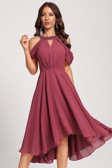 Robe Asymétrique Bicolore Chic