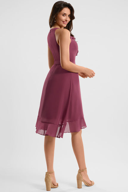 Robe Asymétrique Fluide Vert Pâle - gallery 3