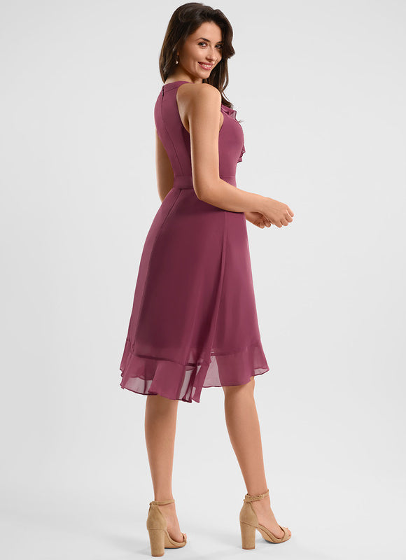 Robe Asymétrique Fluide Vert Pâle - gallery 3