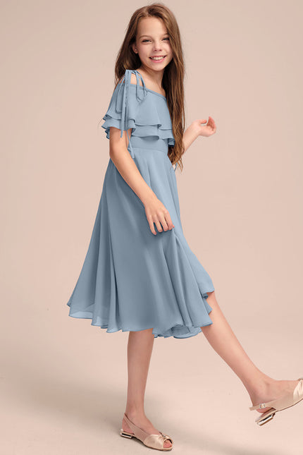 Robe Asymetrique Gaze De Coton - gallery 3