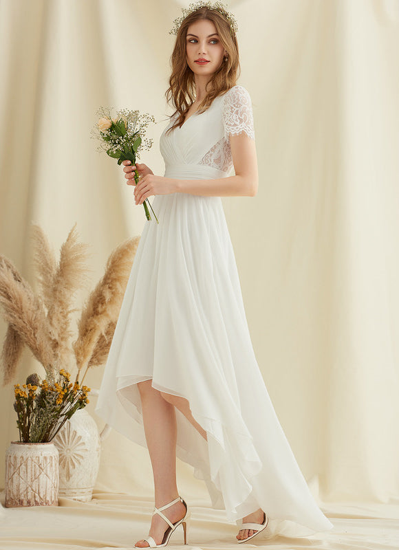 Robe Asymétrique Élégante Dentelle