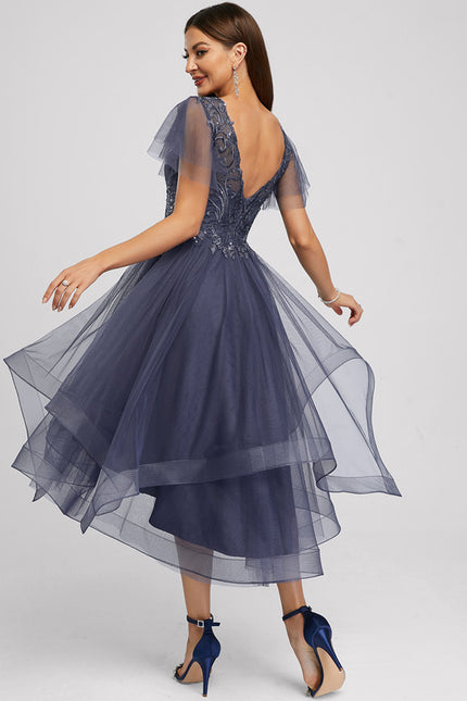 Robe Asymétrique Tulle Asymétrique Scintillante - gallery 2