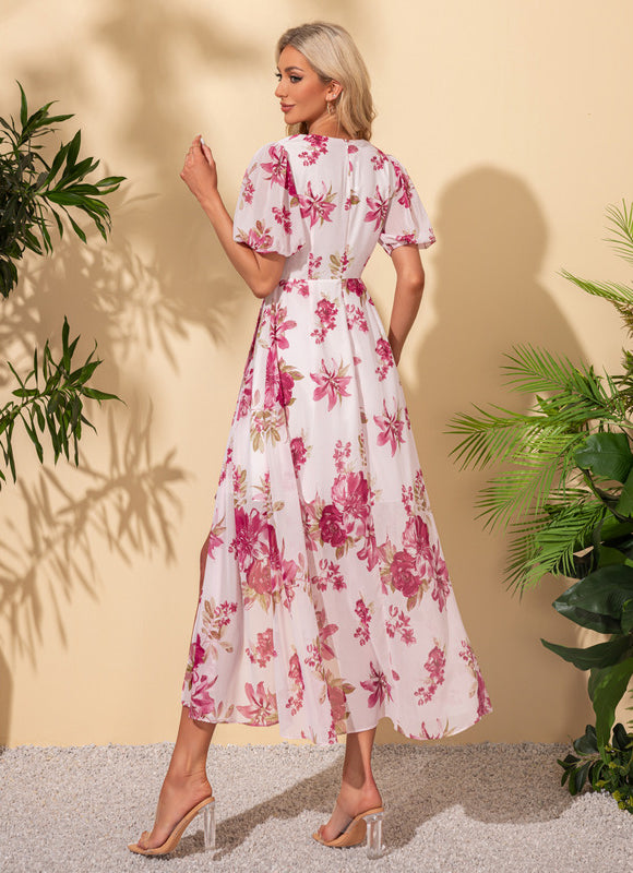 Robe Asymétrique Maxi Vaporeuse