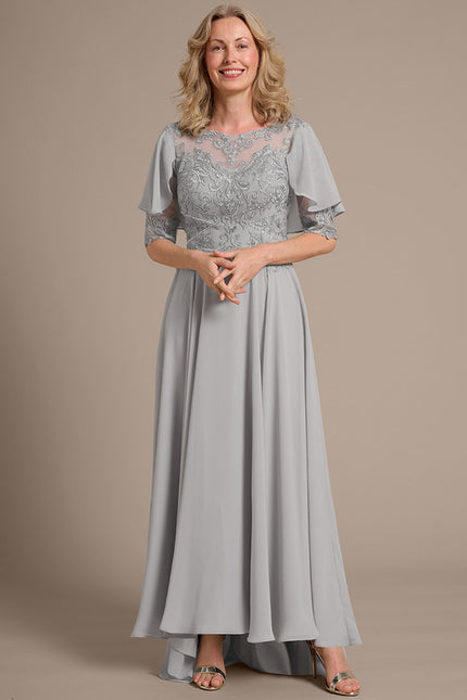 Robe Asymétrique Grise Élégante - gallery 2