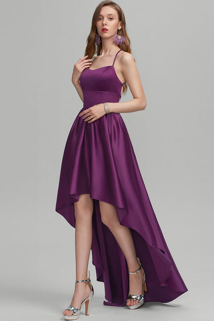 Robe Asymétrique Éclat De Satin Royal