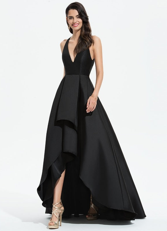 Robe Asymétrique Noir Élégant - gallery 4