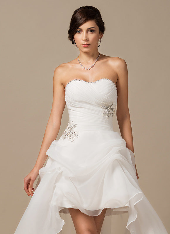 Robe Asymétrique Organza Éclatante - gallery 5