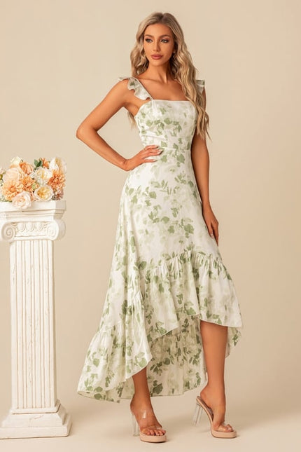 Robe Asymétrique Fleurie Légère - gallery 1