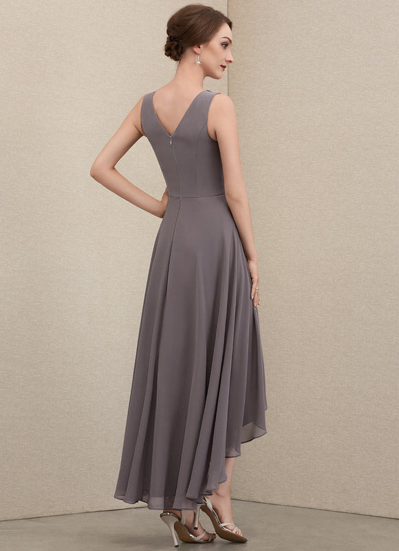 Robe Asymétrique Fluide Argentée - gallery 6