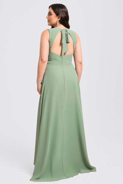 Robe Asymétrique Fluide Vert Émeraude - gallery 9