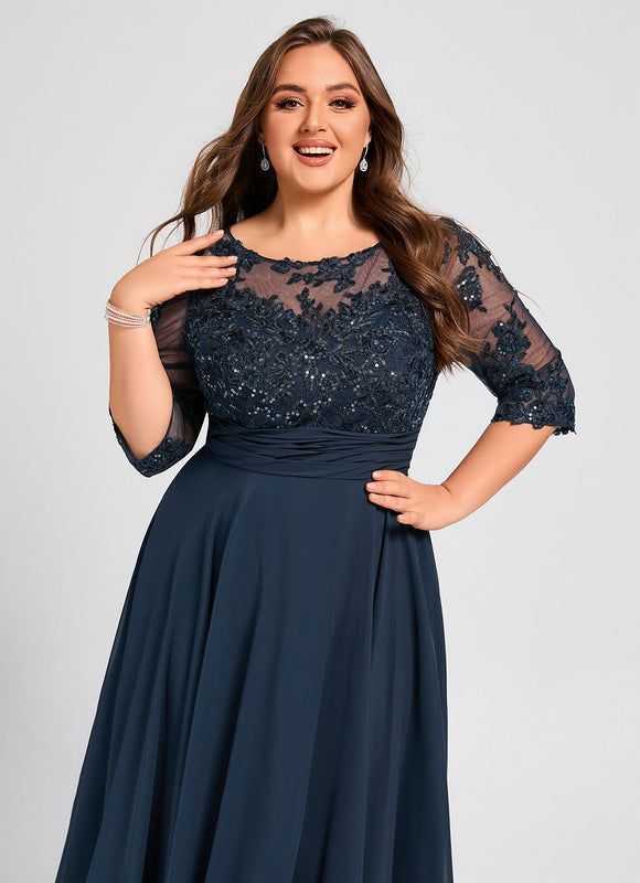 Robe Grande Taille Asymétrique - gallery 8