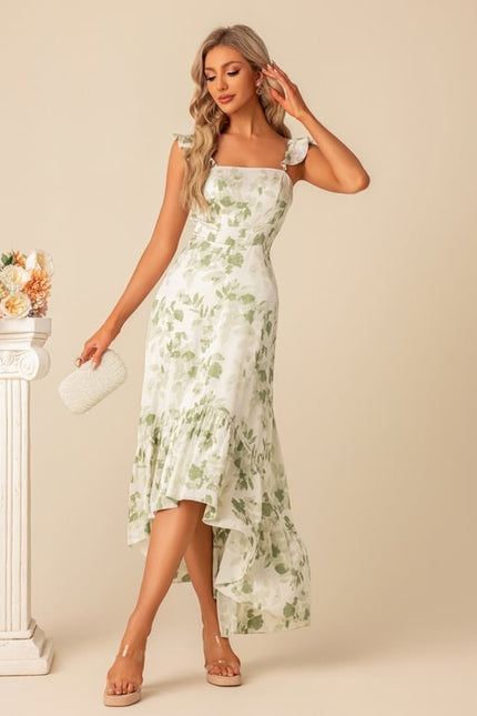 Robe Asymétrique Florale Légère - gallery 4