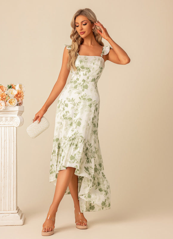Robe Asymétrique Fleurie Légère - gallery 4