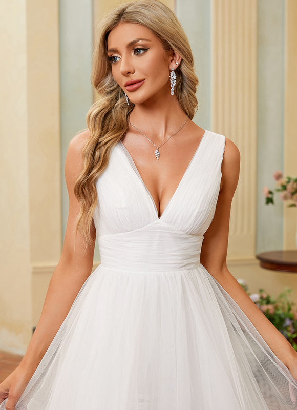 Robe Asymétrique Tulle Vaporeuse - gallery 5