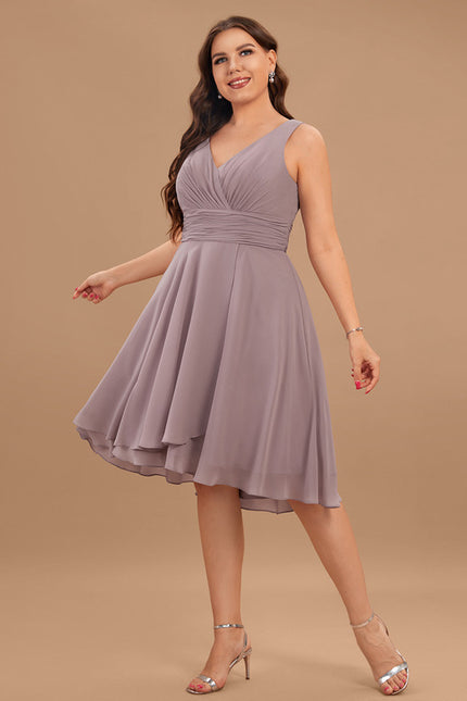 Robe Asymétrique Fluide Vert Pâle - gallery 8