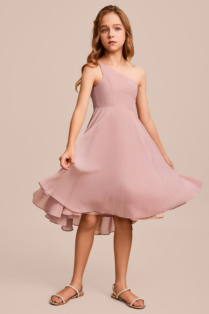 Robe Asymétrique En Mousseline Légère - gallery 3