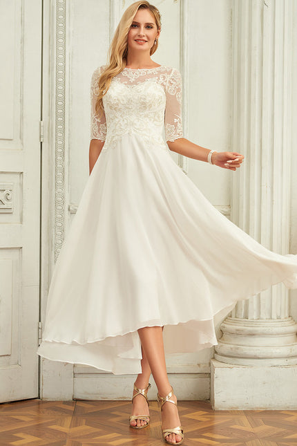 Robe Asymétrique Nuptiale Scintillante