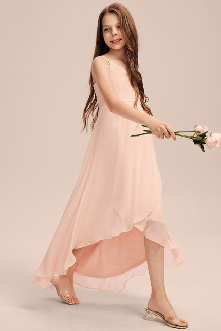 Robe Asymétrique Flottante Beige - gallery 3
