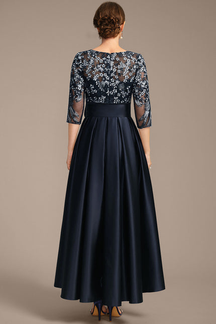 Robe Asymétrique Satinée Florale - gallery 6