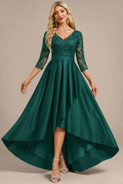 Robe Longue Asymétrique Verte