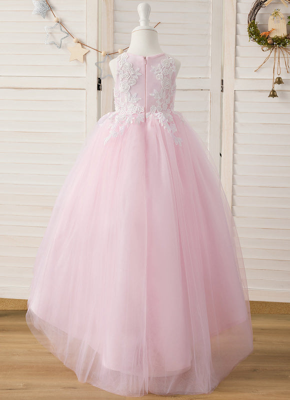 Robe Asymétrique Tulle Rose Décorative - gallery 4
