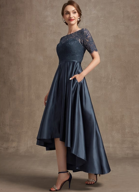 Robe Asymétrique Satin Chic - gallery 3
