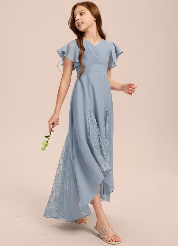 Robe Blanche Asymétrique Mariage - gallery 1