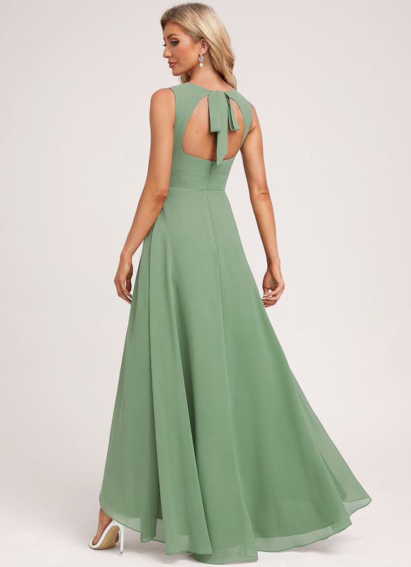 Robe Asymétrique Fluide Vert Émeraude - gallery 2
