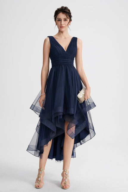 Robe Asymétrique Tulle Aérienne