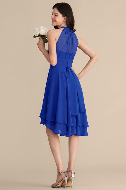 Robe Asymétrique Fluide À Volants - gallery 6