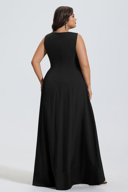 Robe Asymétrique Noire Volante - gallery 7