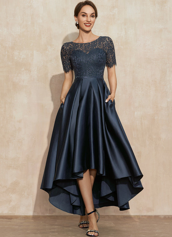 Robe Asymétrique Satin Chic - gallery 1