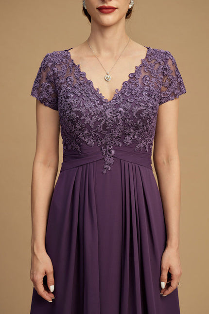 Robe Asymétrique Violette Chic - gallery 3
