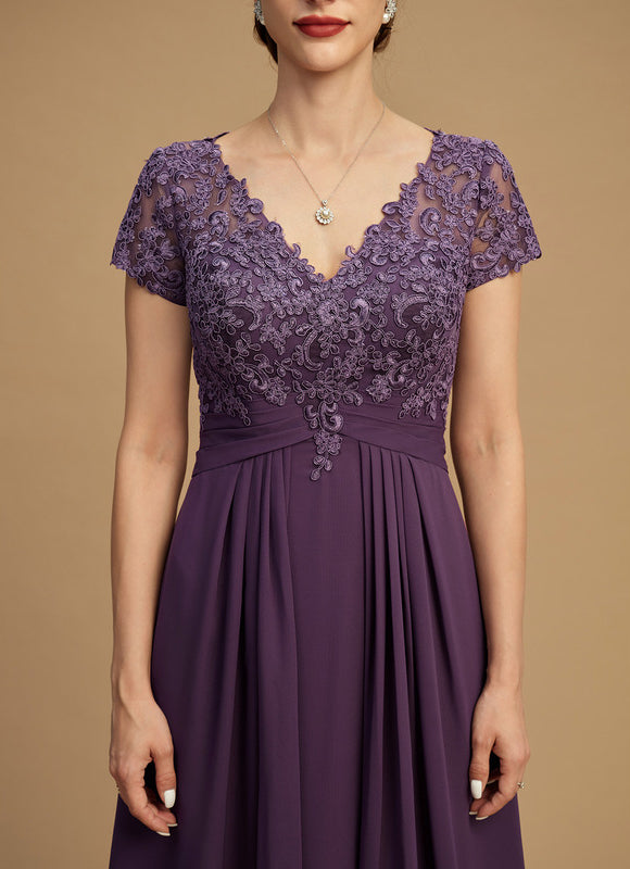 Robe Asymétrique Violette Chic - gallery 3