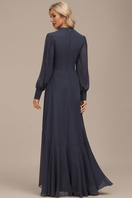 Robe Bleu Marine Asymetrique - gallery 2