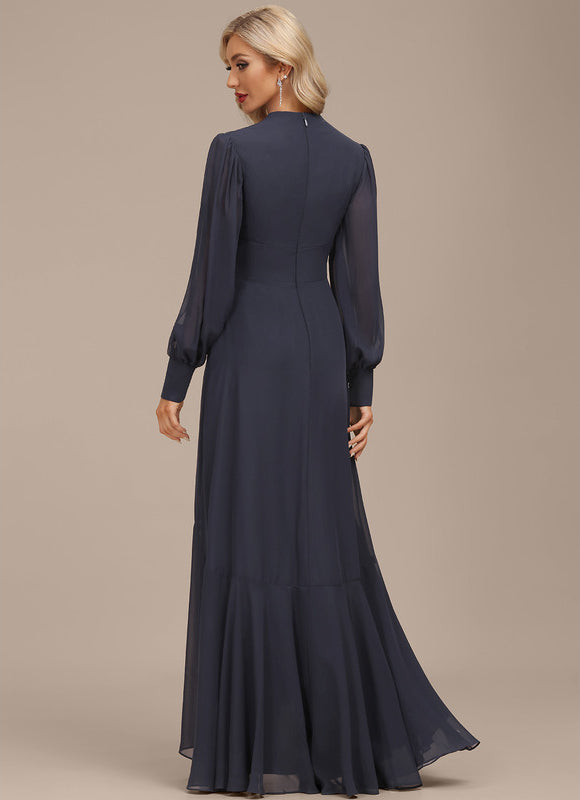 Robe Bleu Marine Asymetrique - gallery 2