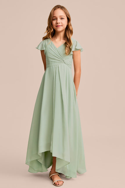 Robe Asymetrique Vert D'Eau