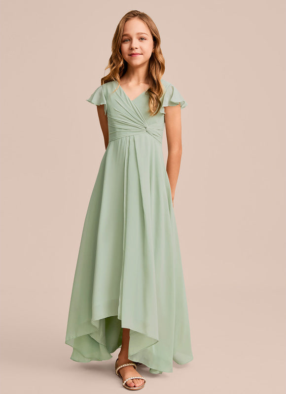 Robe Asymetrique Vert D'Eau
