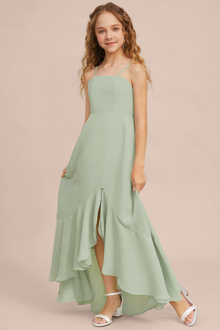 Robe Asymétrique Évasée Vert Deau - gallery 4