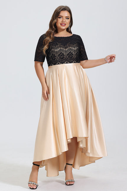 Robe Asymétrique Asymétrique Écrue - gallery 8
