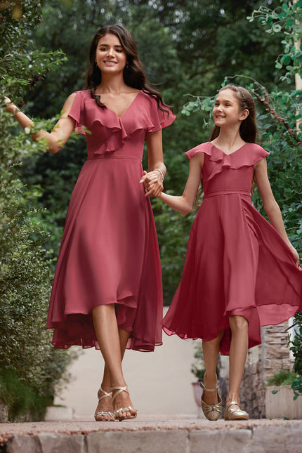 Robe Asymétrique Fluide Vert Pâle - gallery 4