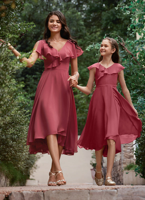Robe Asymétrique Fluide Vert Pâle - gallery 4