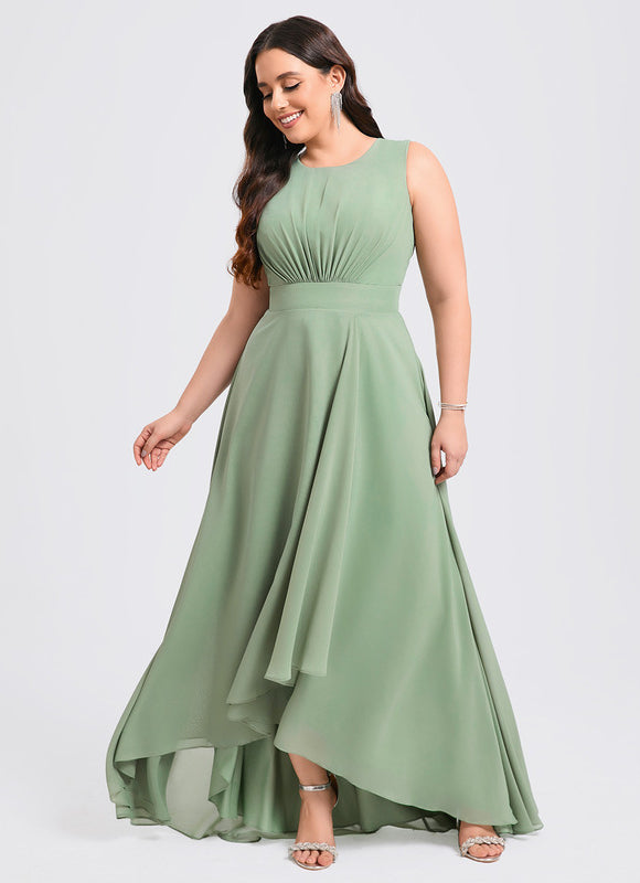 Robe Asymétrique Fluide Vert Émeraude - gallery 5