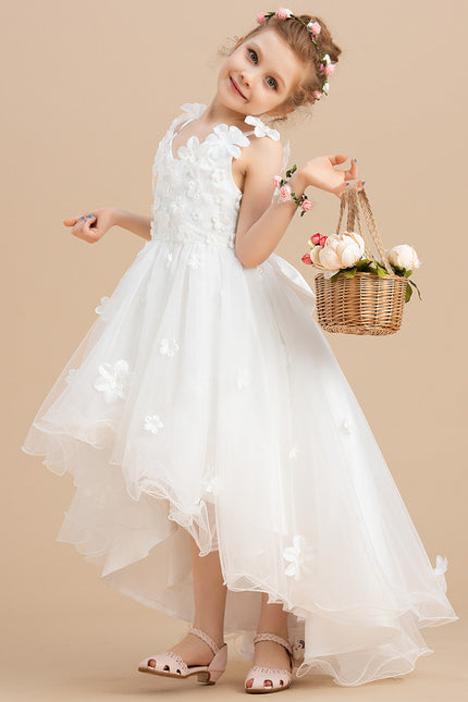 Robe Asymétrique Tulle Florale - gallery 3