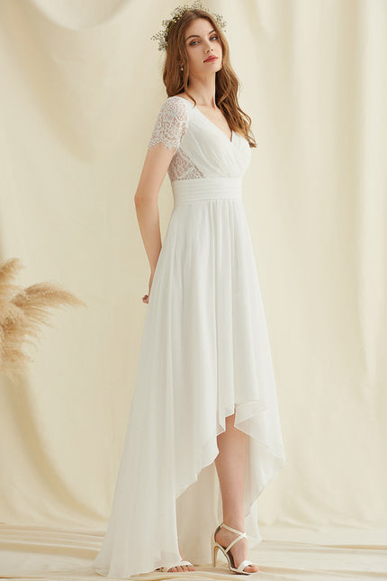 Robe Asymétrique Élégante Dentelle - gallery 1