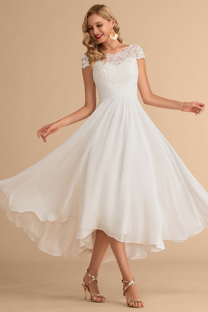 Robe Asymétrique Blanche Fluide
