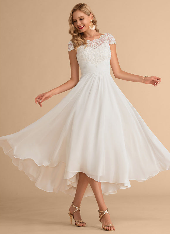 Robe Asymétrique Blanche Fluide