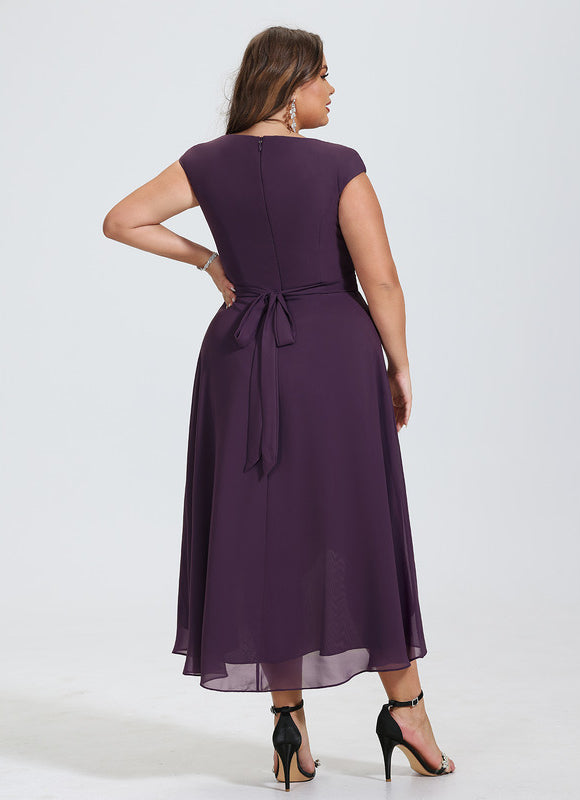 Robe Asymétrique Asymétrique Épurée - gallery 6
