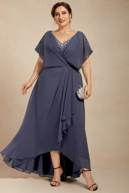 Robe Asymétrique Élégance Flottante Nocturne - gallery 4