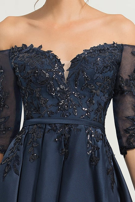 Robe Asymétrique Élégance Marine - gallery 4